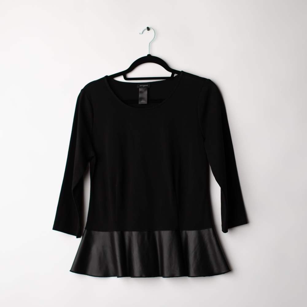 Ann Taylor | Black  Peplum Shirt| Size M